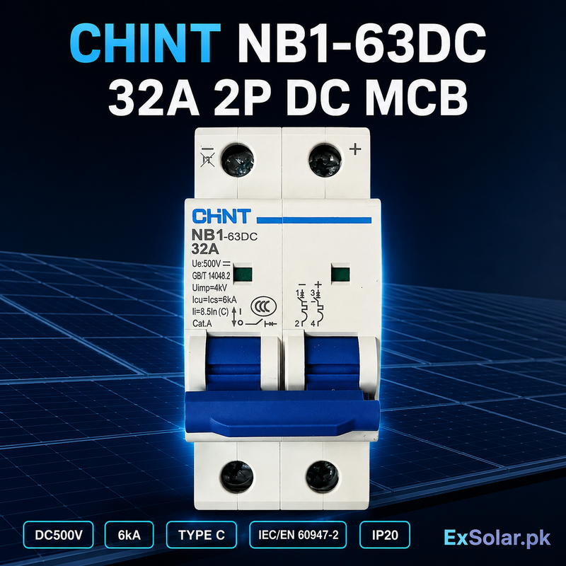 CHINT NB1-63DC 32A 2P 500V DC Circuit Breaker