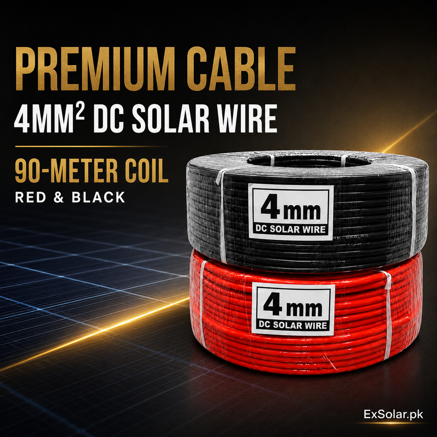 Premium Cable 4mm DC Solar Wire — 90m Coil
