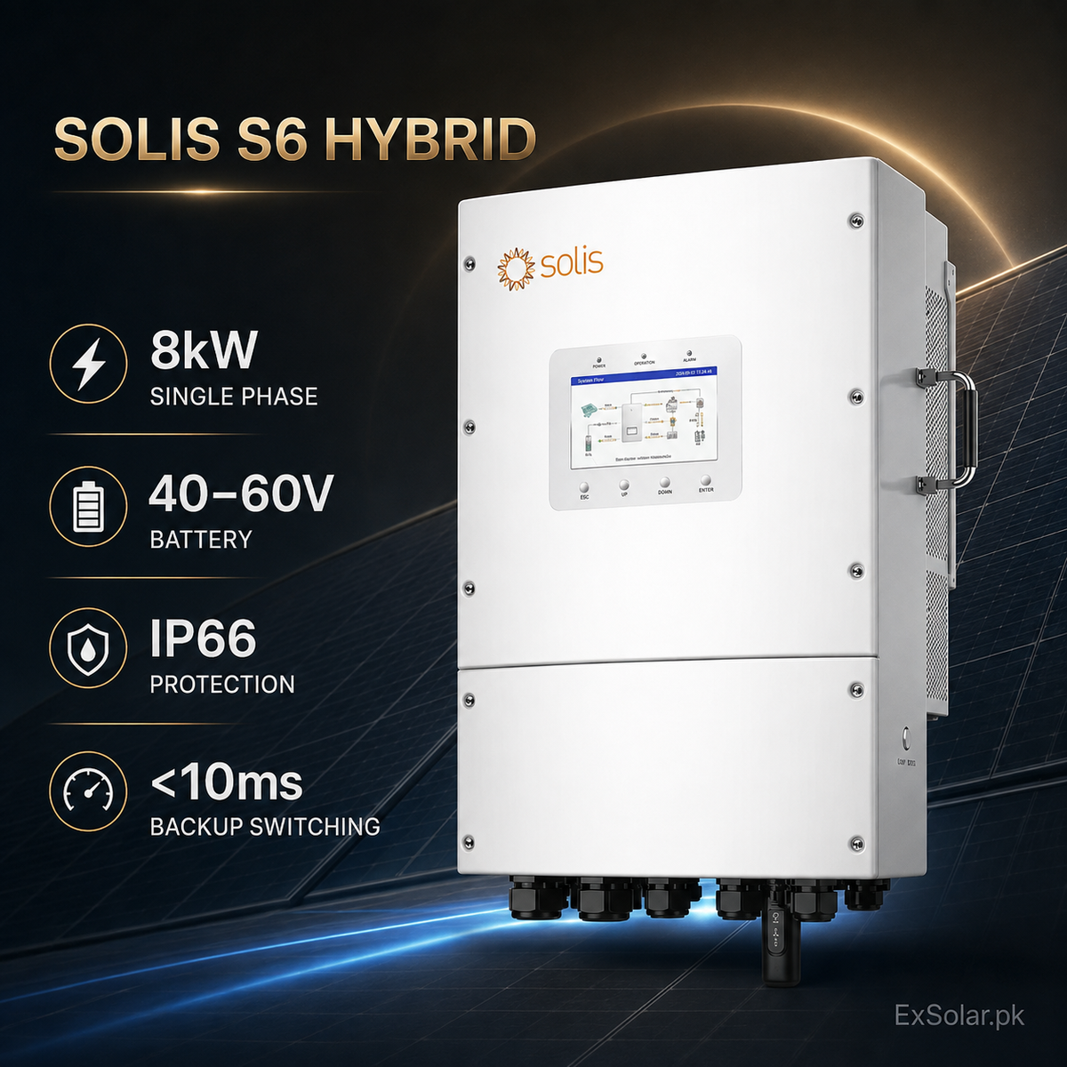 Solis S6-EH1P8K-L-PLUS 8kW Hybrid Inverter