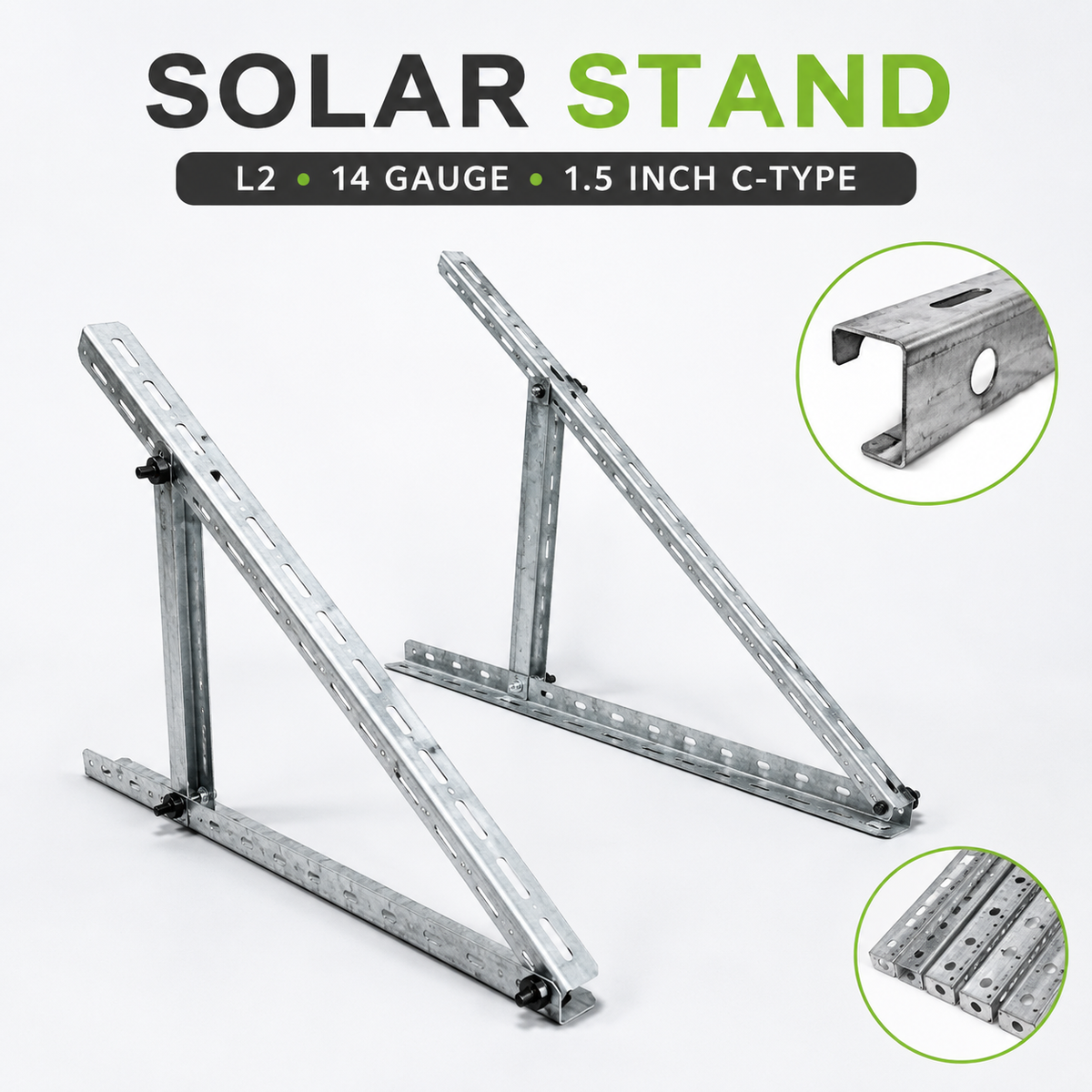Solar Stand L2 14 Gauge 1.5-Inch C-Type