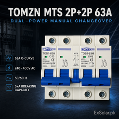 TOMZN TOB1-63H MTS 2P+2P 63A Dual-Power Manual Changeover Breaker