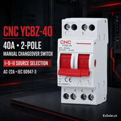 CNC YCBZ-40 40A 2-Pole Manual Changeover Switch