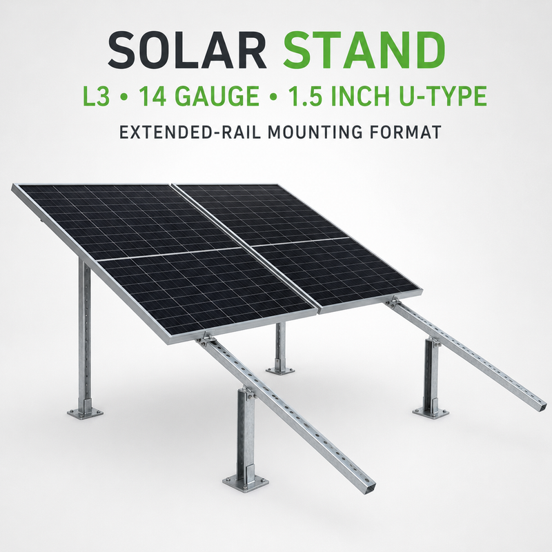 Solar Stand L3 14 Gauge 1.5-Inch U-Type
