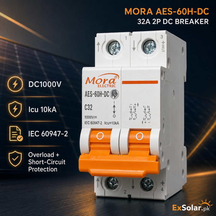 MORA AES-60H-DC C32 32A 2P 1000V DC Circuit Breaker