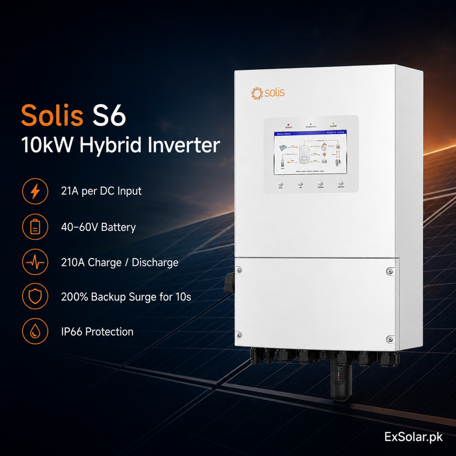 Solis S6-EH1P10K-L-PLUS(21A) 10kW Single-Phase Low-Voltage Hybrid Inverter