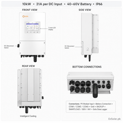 Solis S6-EH1P10K-L-PLUS(21A) 10kW Single-Phase Low-Voltage Hybrid Inverter