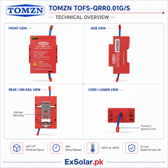 TOMZN TOFS-QRR0.01G/S DIN-Rail Aerosol Fire-Extinguishing Device