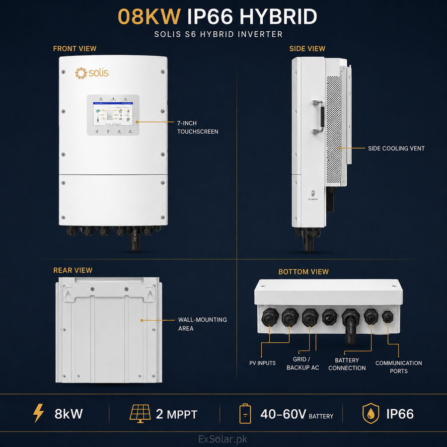 Solis S6-EH1P8K-L-PLUS 8kW Hybrid Inverter