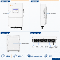 Solis S6-EH1P12K03-NV-YD-L 12kW Single-Phase Hybrid Inverter IP66