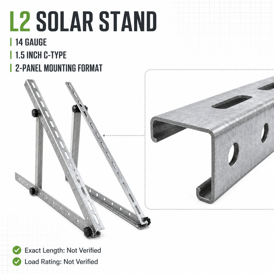 Solar Stand L2 14 Gauge 1.5-Inch C-Type