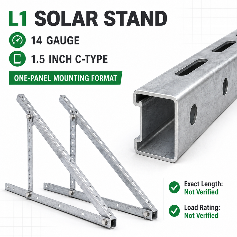 Solar Stand L1 14 Gauge 1.5-Inch C-Type