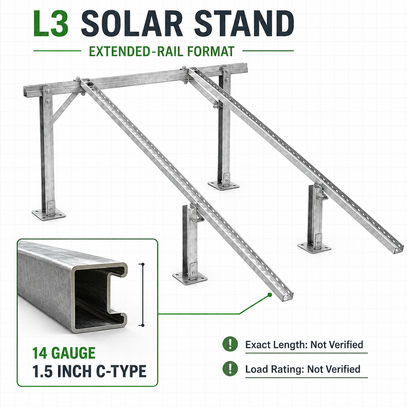 Solar Stand L3 14 Gauge 1.5-Inch C-Type