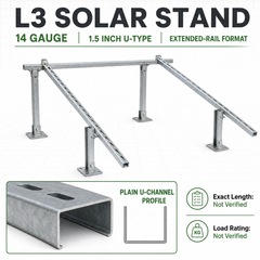 Solar Stand L3 14 Gauge 1.5-Inch U-Type