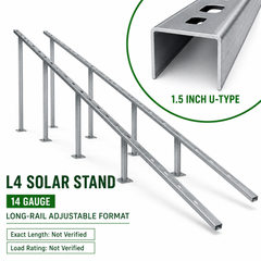 Solar Stand L4 14 Gauge 1.5 Inch U-Type