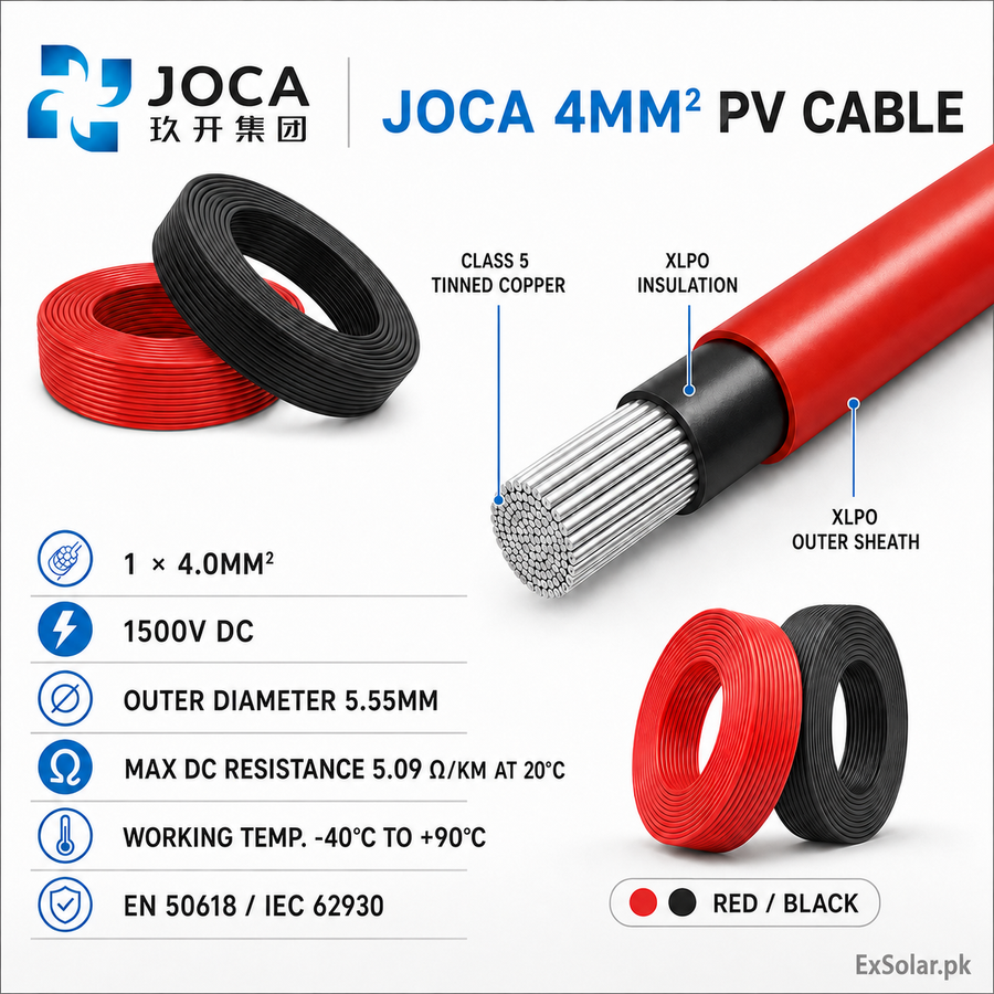 JOCA 4mm² H1Z2Z2-K XLPO Solar DC Cable