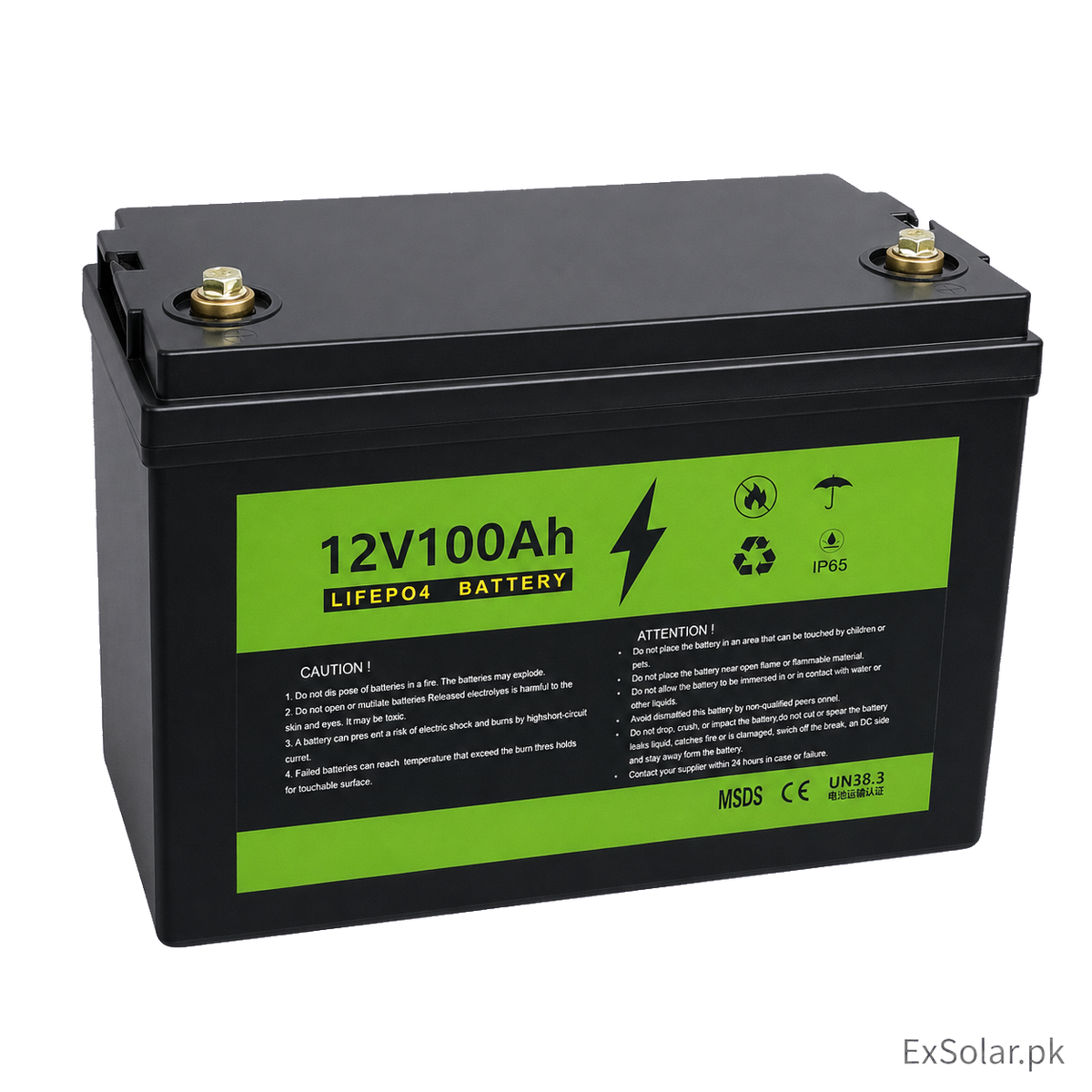 LVTOPSUN 12V 100Ah LiFePO4 Lithium Battery – 1.2kWh Class