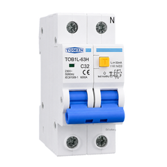 TOMZN TOB1L-63H C32 32A 2-Pole 30mA AC RCBO