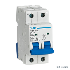 CHINT NB1-63DC C63A 63A 2-Pole 500V DC Solar Breaker