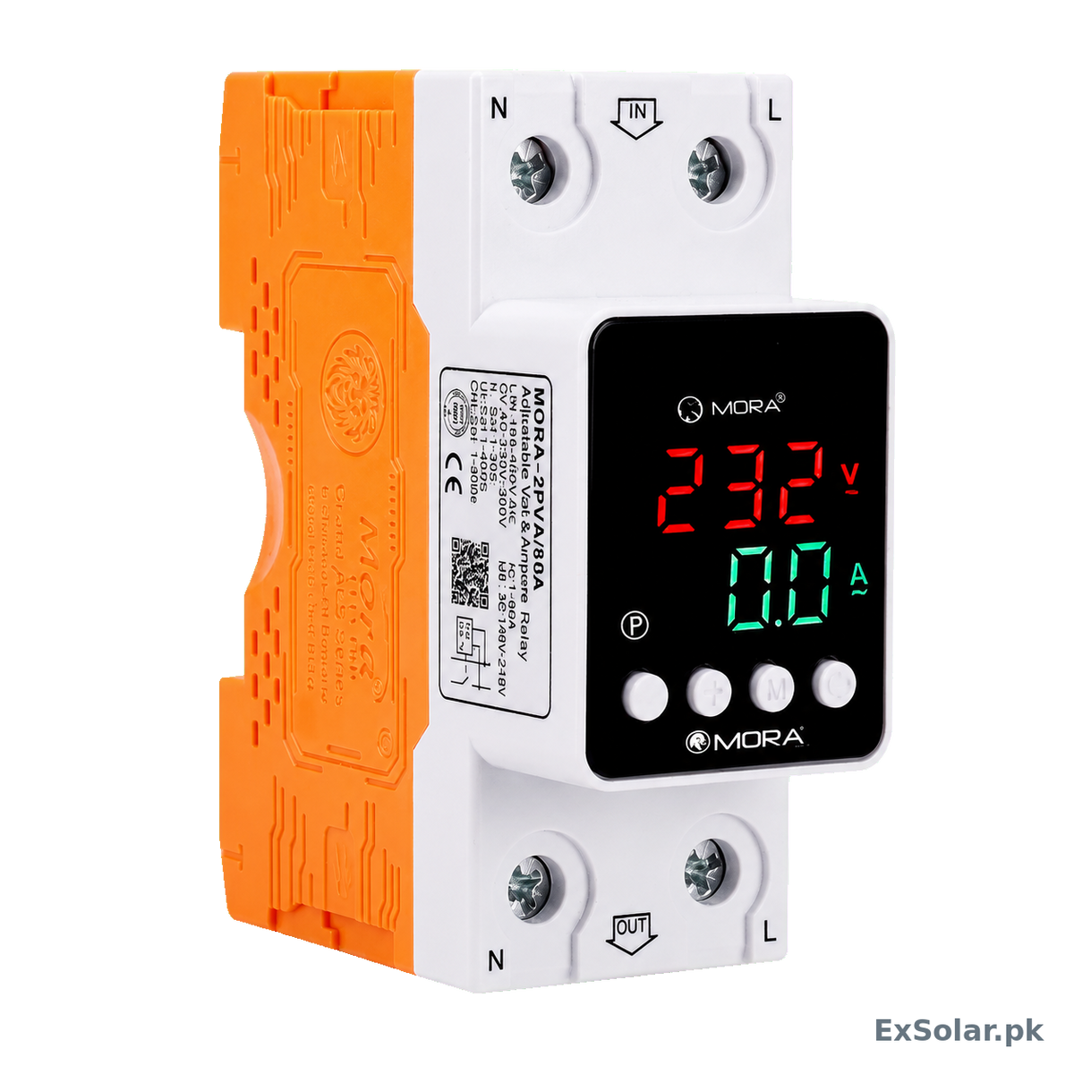 MORA-2PVA/80A 2-Pole Adjustable Voltage & Current Protector
