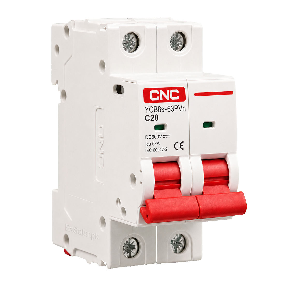 CNC YCB8s-63PVn C20 20A 2P 600V DC Solar MCB