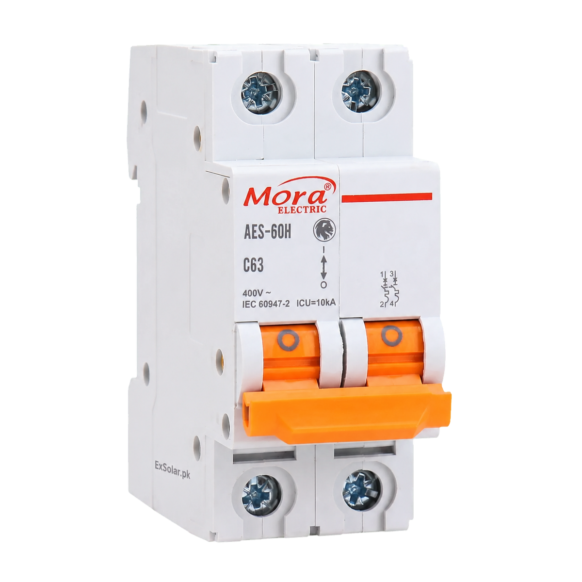 MORA AES-60H C63 63A 2-Pole 400V AC Circuit Breaker