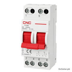 CNC Electric YCBZ 63A 2-Pole Manual Changeover Switch – 230/400V AC I–0–II