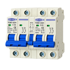 TOMZN TOB1-63H MTS 2P+2P 63A Dual-Power Manual Changeover Breaker