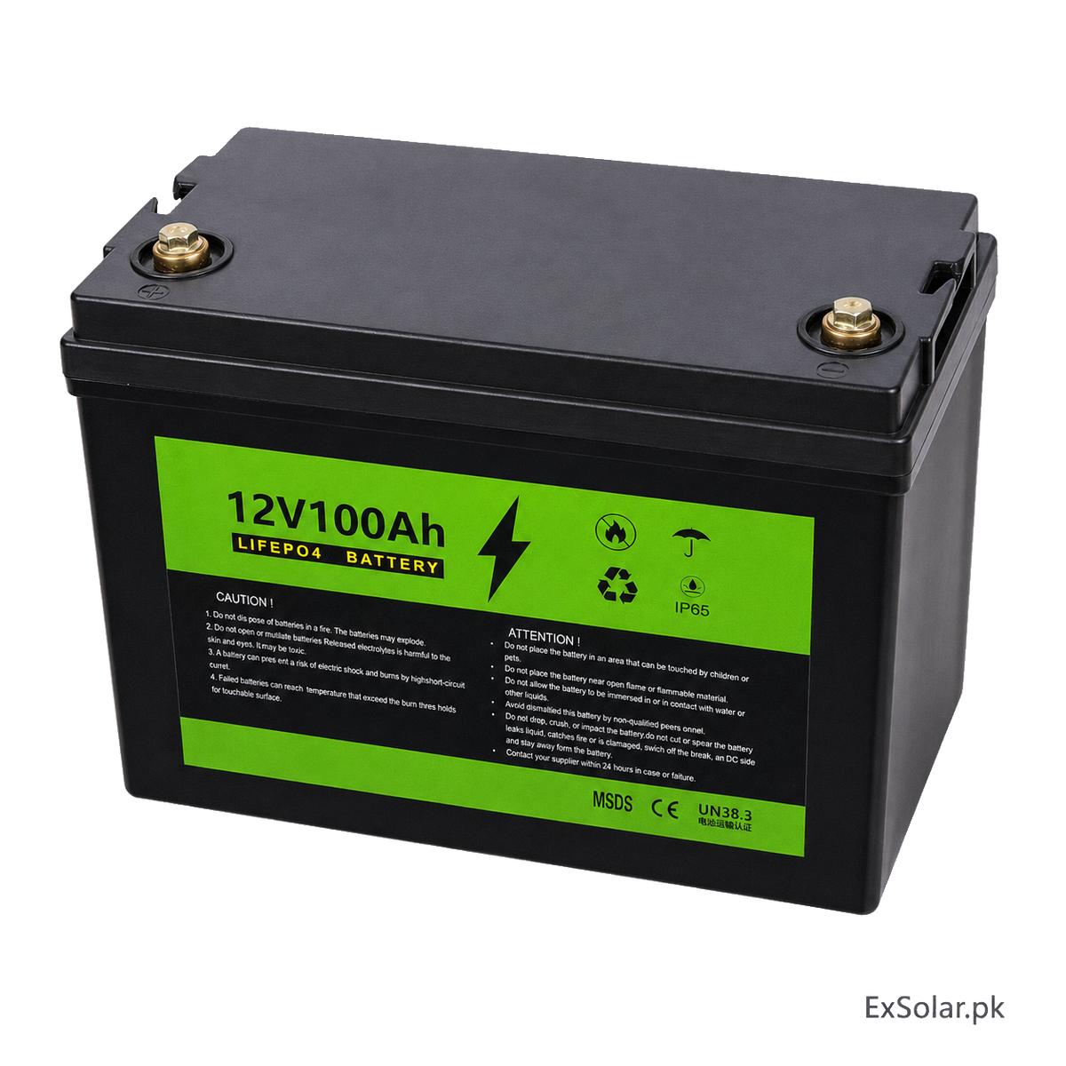 LVTOPSUN 12V 100Ah LiFePO4 Lithium Battery – 1.2kWh Class