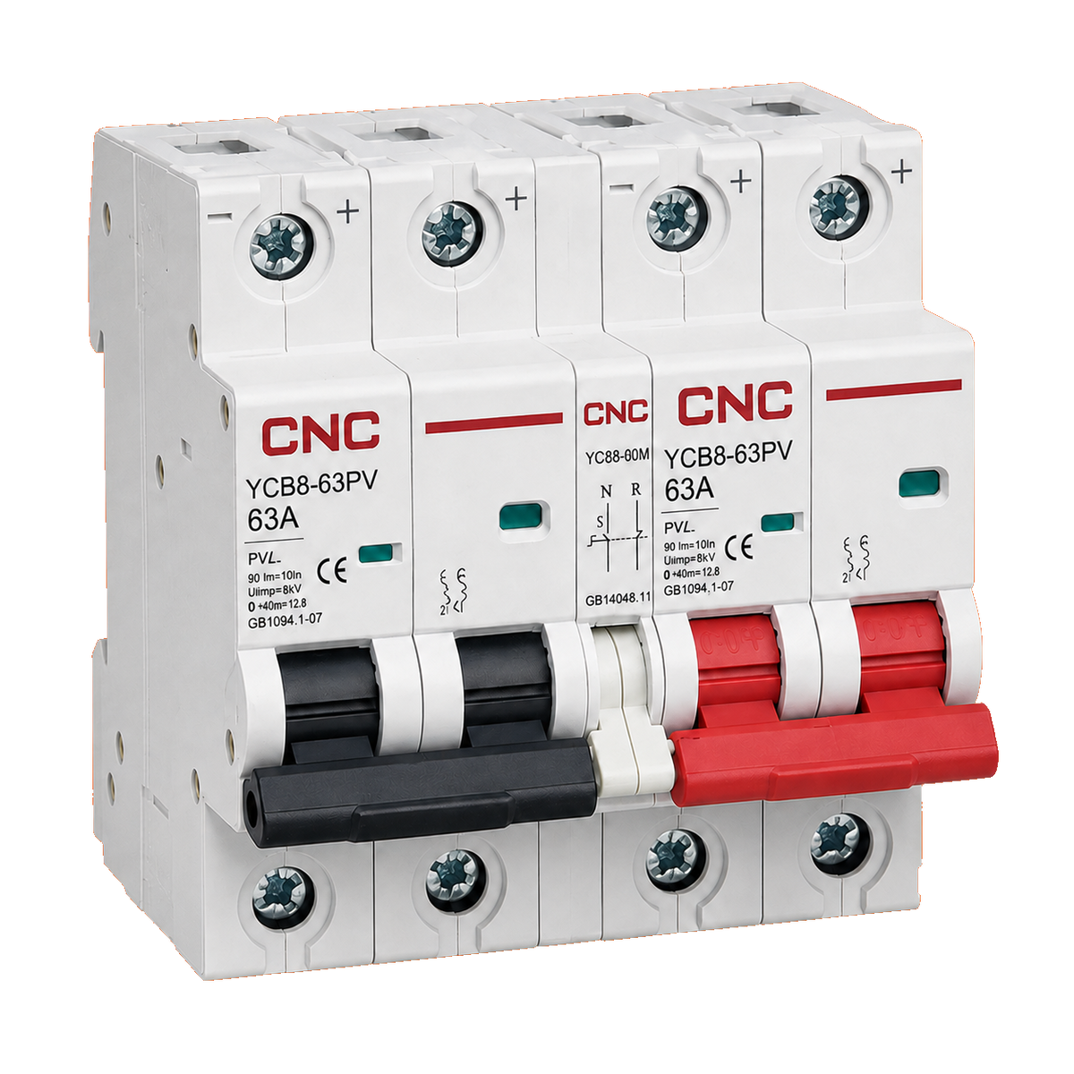 CNC YCB8-63PV DC MTS 2P+2P 63A Manual Changeover