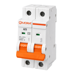 MORA AES C32 32A 2-Pole 400V AC 6kA MCB