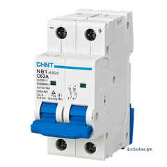 CHINT NB1-63DC C63A 63A 2-Pole 500V DC Solar Breaker