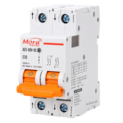 MORA AES-60H-DC C20 20A 2-Pole DC Circuit Breaker