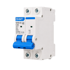 CHINT NXB-63 C40 40A 2-Pole 6kA AC Miniature Circuit Breaker