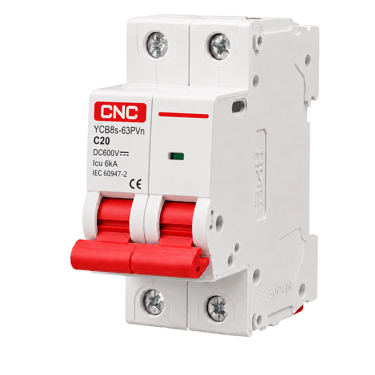 CNC YCB8s-63PVn C20 20A 2P 600V DC Solar MCB