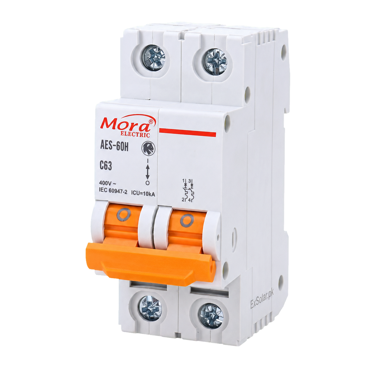 MORA AES-60H C63 63A 2-Pole 400V AC Circuit Breaker