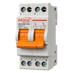 MORA AES-988 63A 2-Pole Manual Changeover Switch – 400V AC