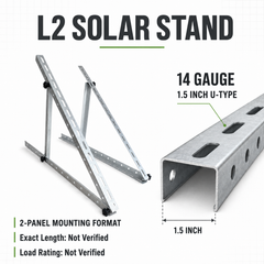 Solar Stand L2 14 Gauge 1.5-Inch U-Type