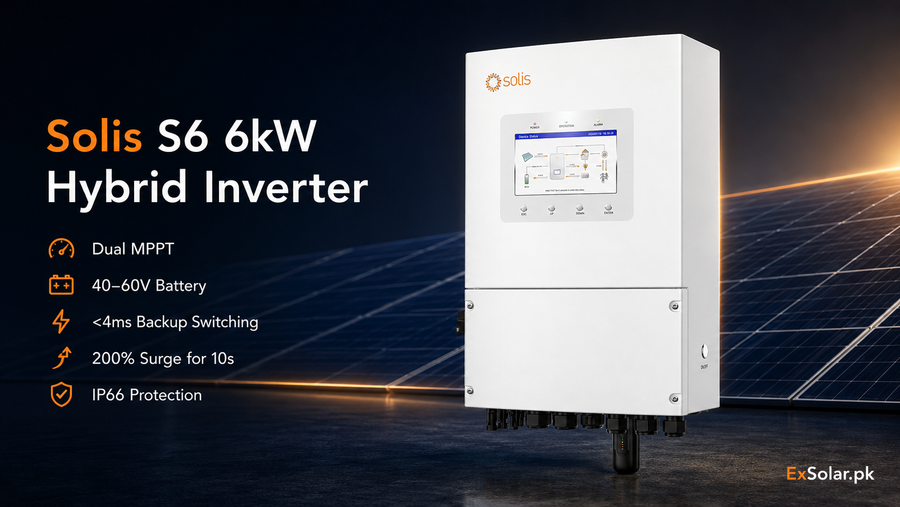 Solis S6-EH1P6K-L-PLUS 6kW Single-Phase Low-Voltage Hybrid Inverter