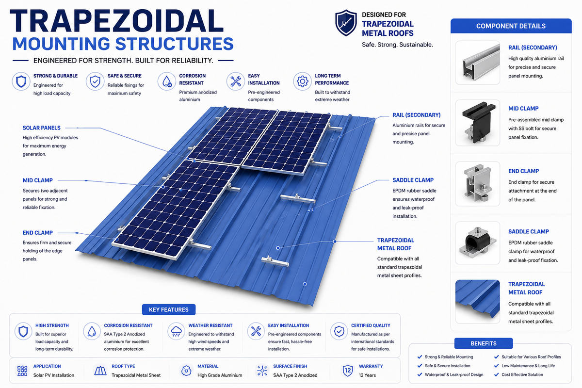 EXSOLAR Trapezoidal Mounting Structure