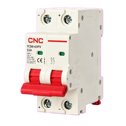 CNC YCB8-63PV 2-Pole 32A 500V DC Solar MCB Breaker